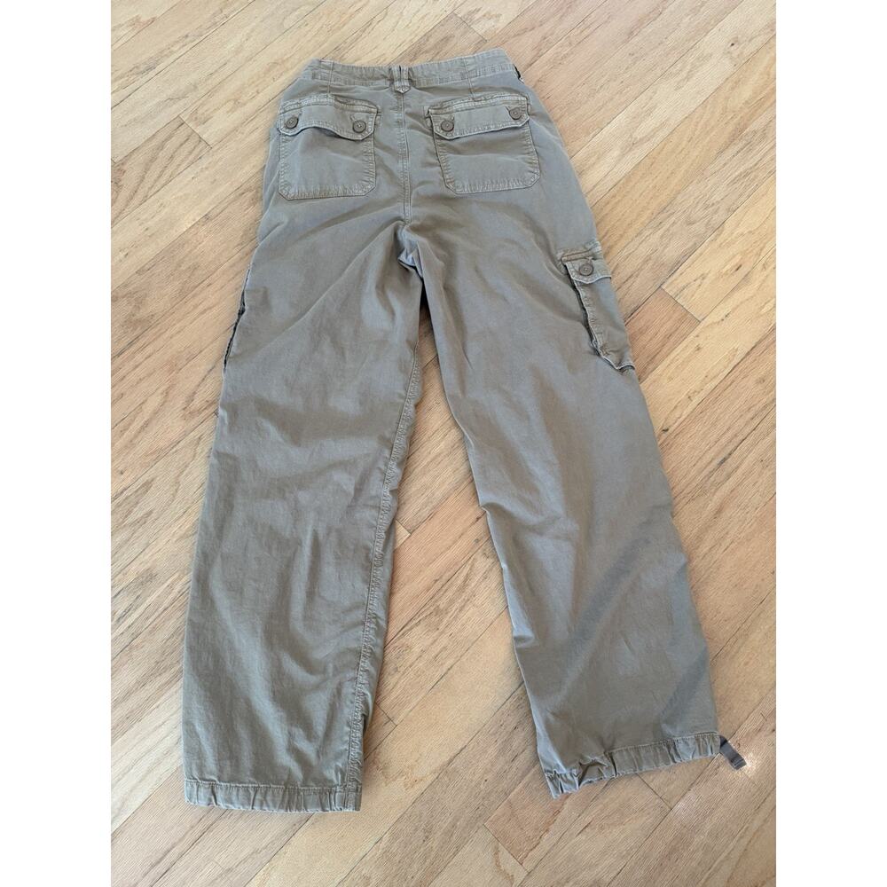 American Eagle Cargo Pants Womens 8 Tan Khaki Stretch Utility Hiking Pockets - Picture 2 of 8
